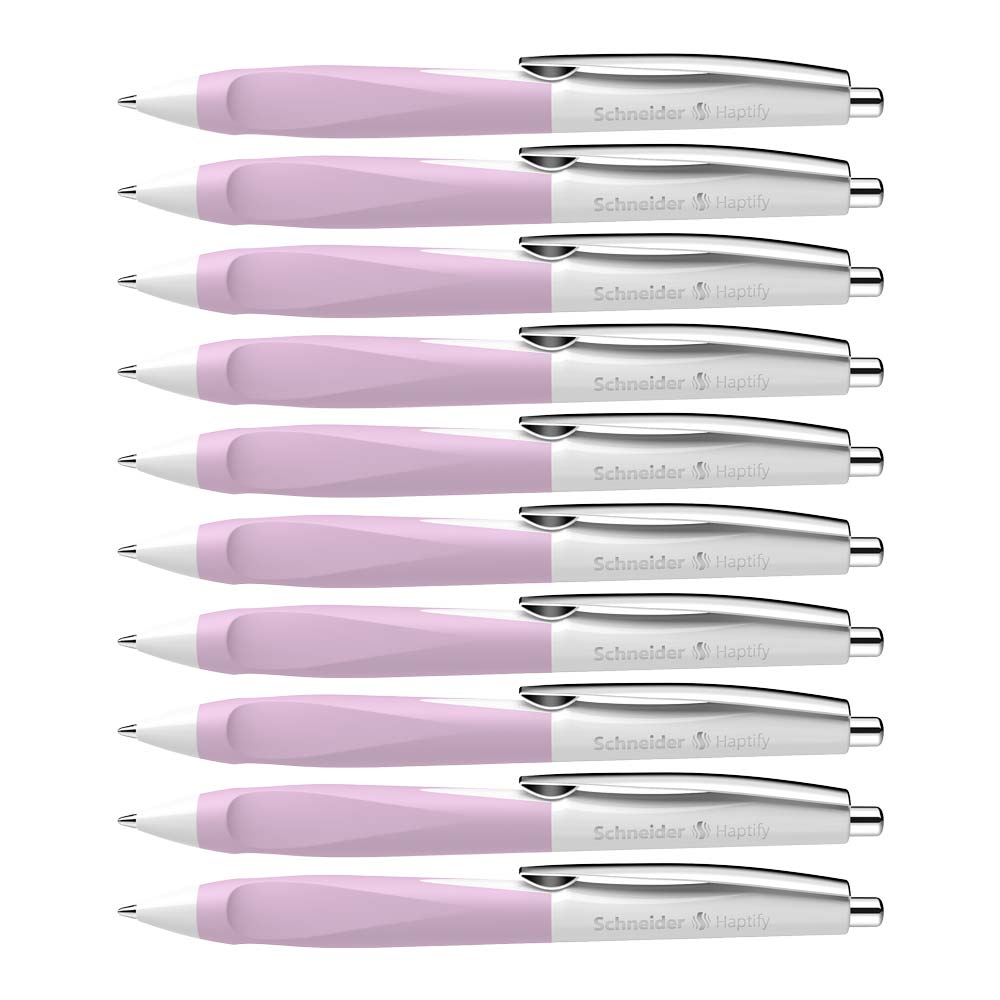 Schneider Haptify Ballpoint Pens M, Box of 10#colour_white-lilac