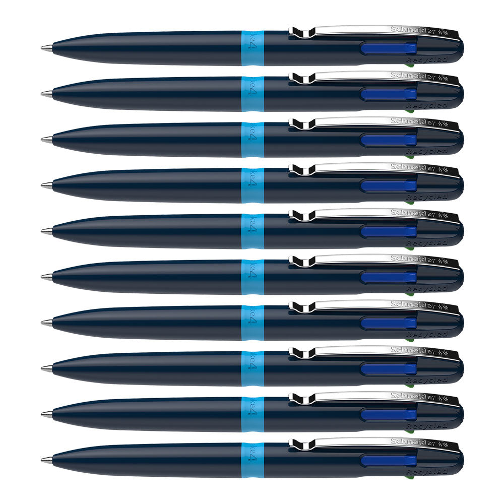 Take 4 Multi 4- Color Ballpoint Pen M, Box of 10 units - Blue