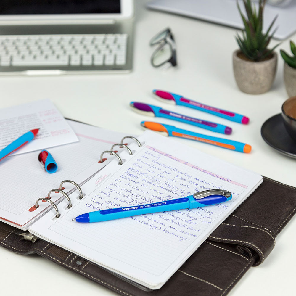 Schneider Memo Ballpoint Pens XB, Wallet 3 pieces - Assorted