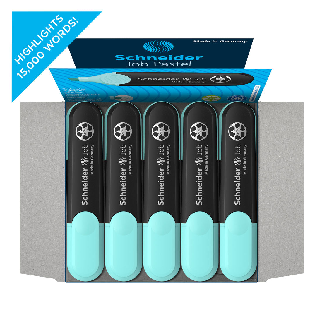 Job Pastel Highlighter, Box of 10un.#ink-colour_turquoise