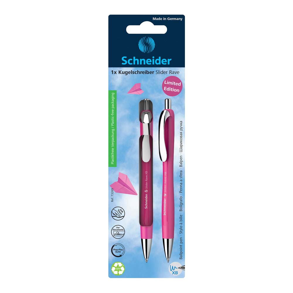 Schneider Rave Ballpoint Pen XB#colour_power-pink