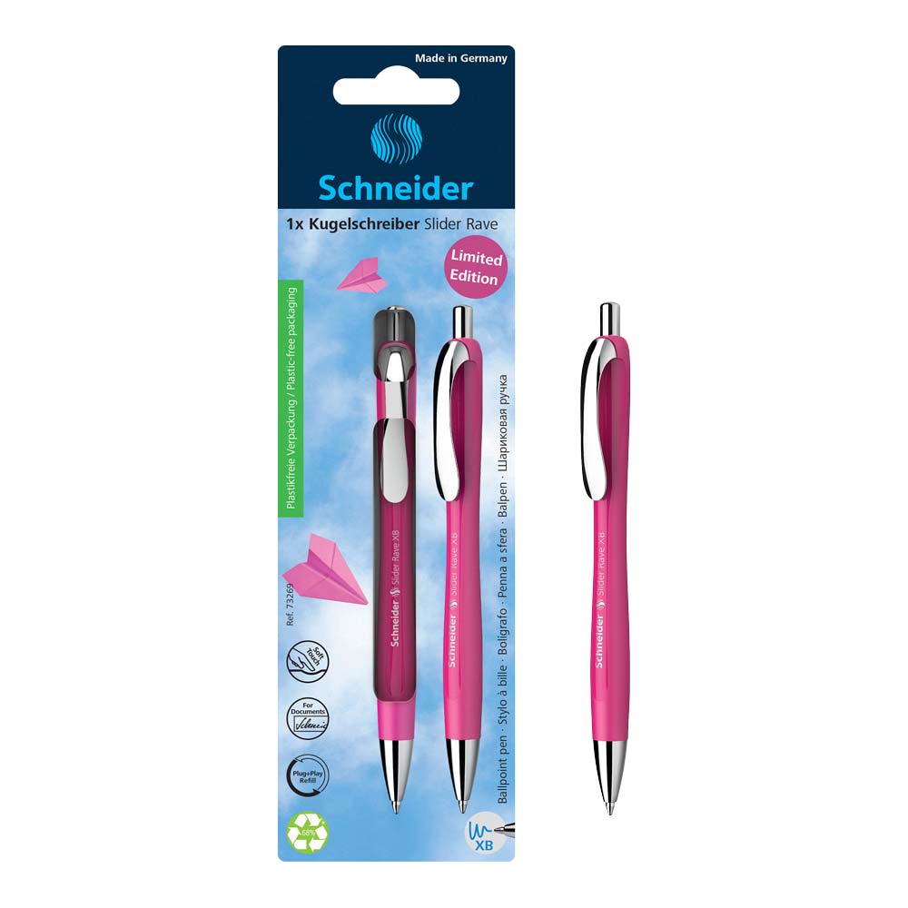 Schneider Rave Ballpoint Pen XB#colour_power-pink