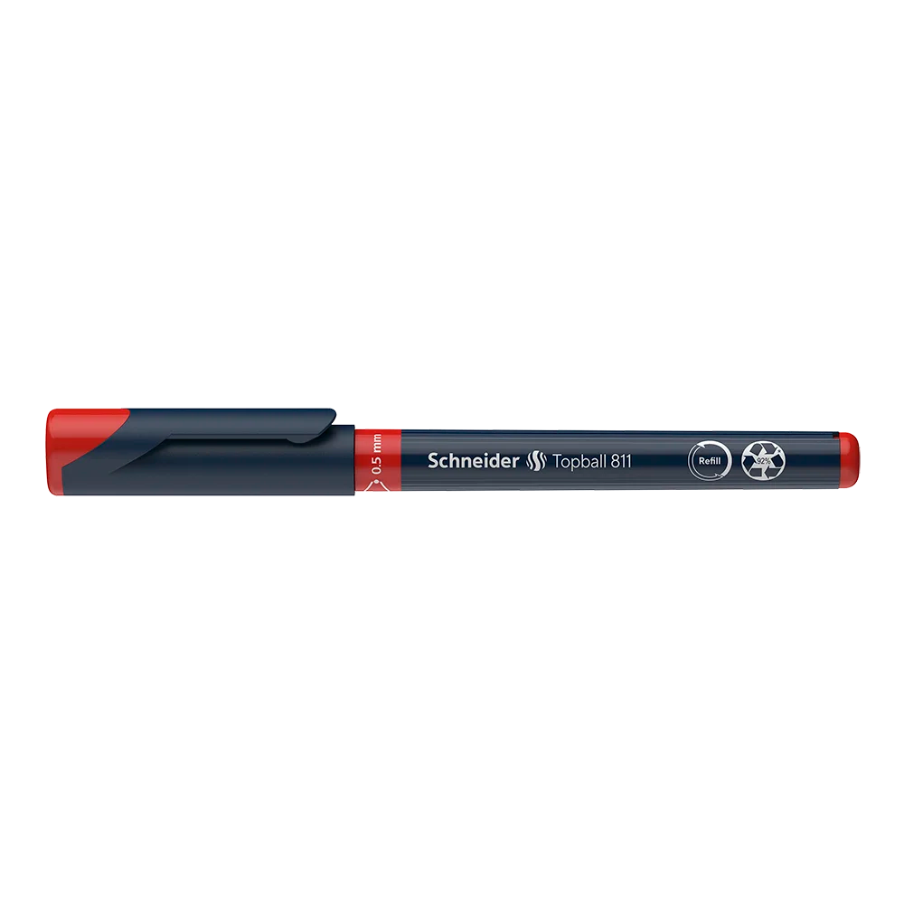 Topball 811 Rollerball 0.5mm, Box of 10#ink-colour_red