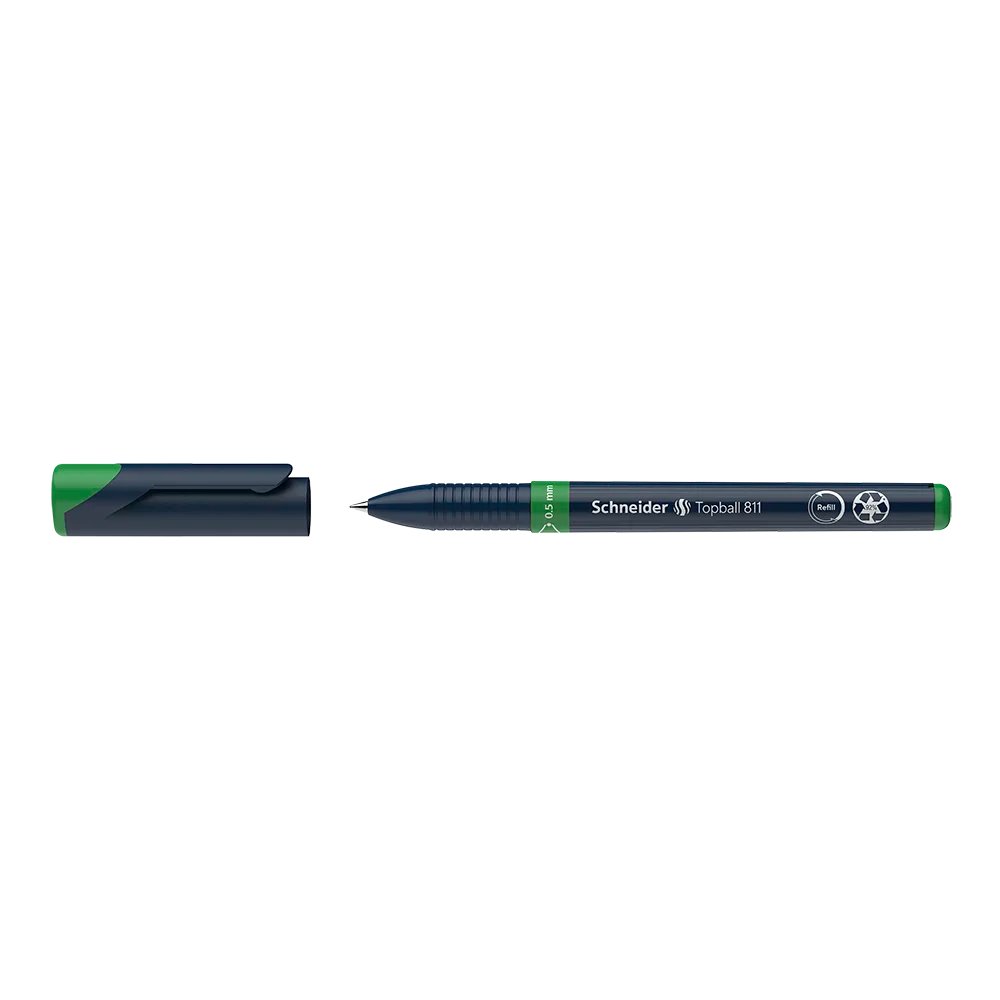Topball 811 Rollerball 0.5mm, Box of 10#ink-colour_green
