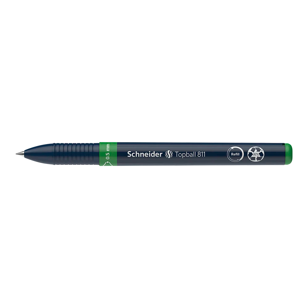Topball 811 Rollerball 0.5mm, Box of 10#ink-colour_green