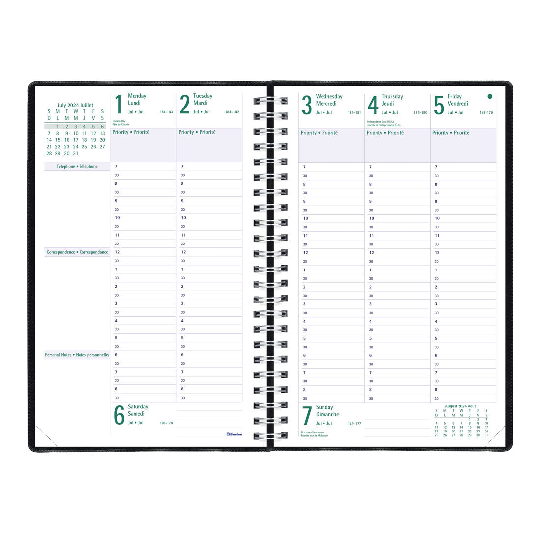 Timanager® Academic Weekly Planner 2024-2025, Bilingual, CA5918.81BT