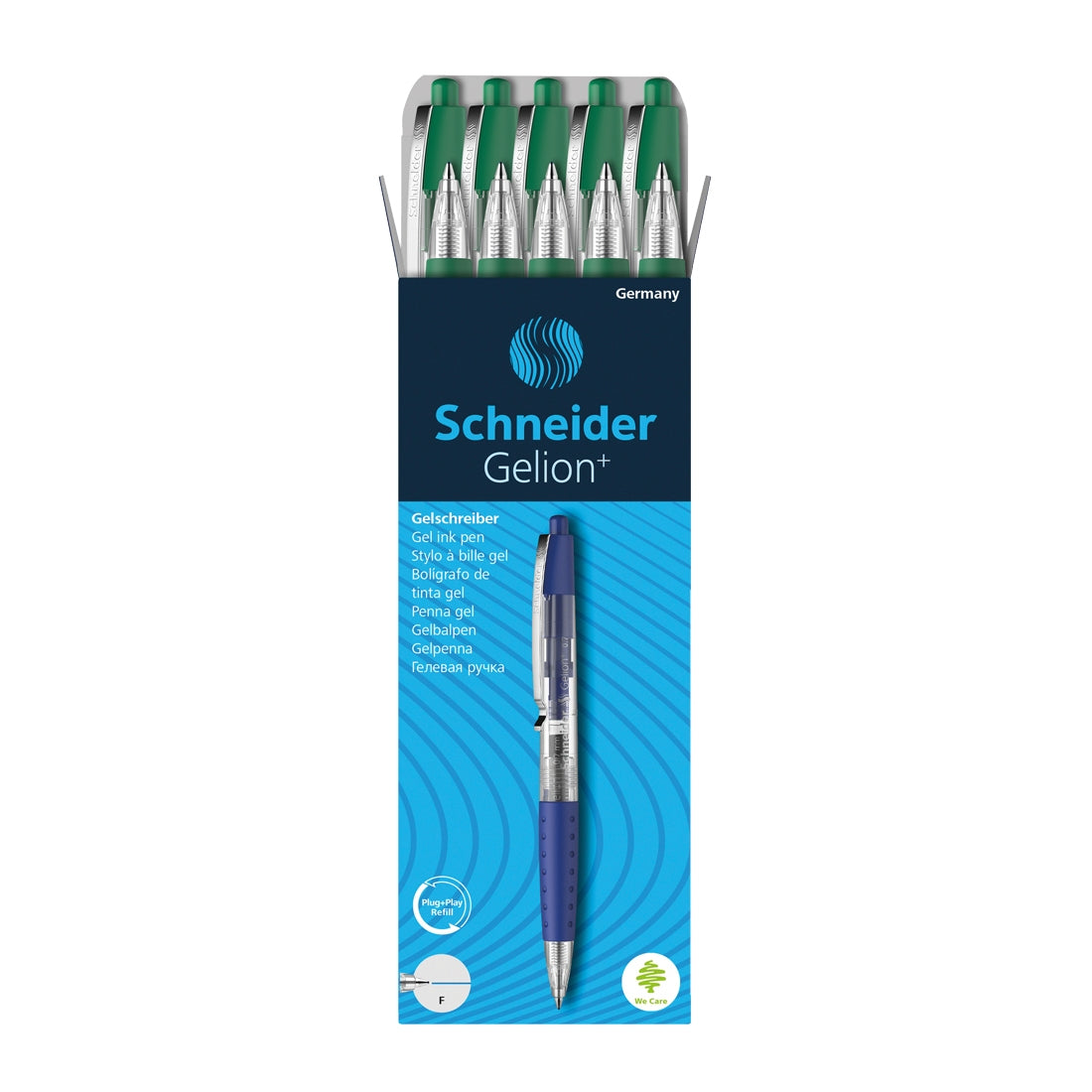 Gelion+ Gel Ink Pen 0.7 mm, Box of 10#ink-colour_green