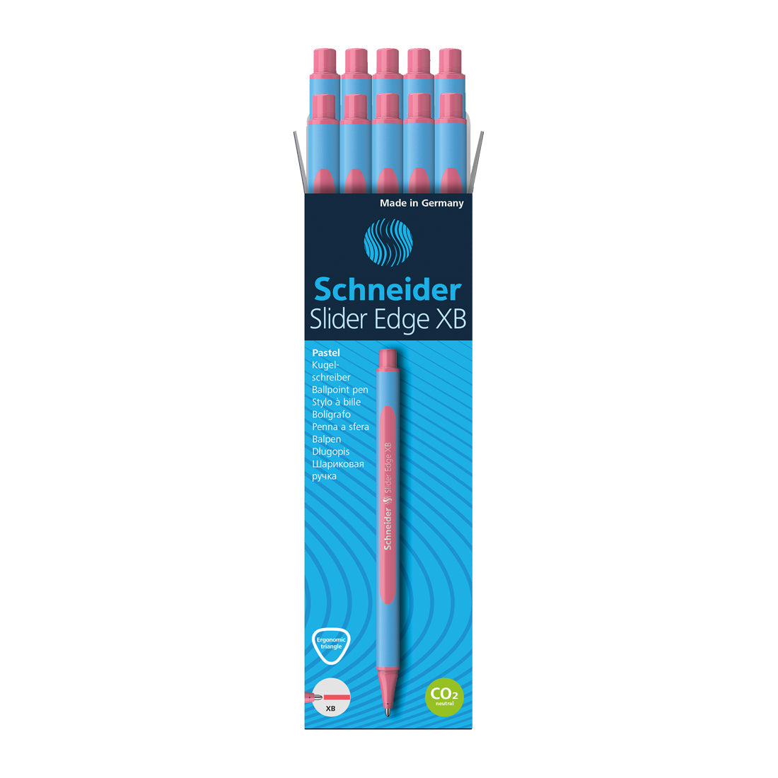 Edge Pastel Ballpoint Pen XB, Box of 10#ink-colour_flamingo