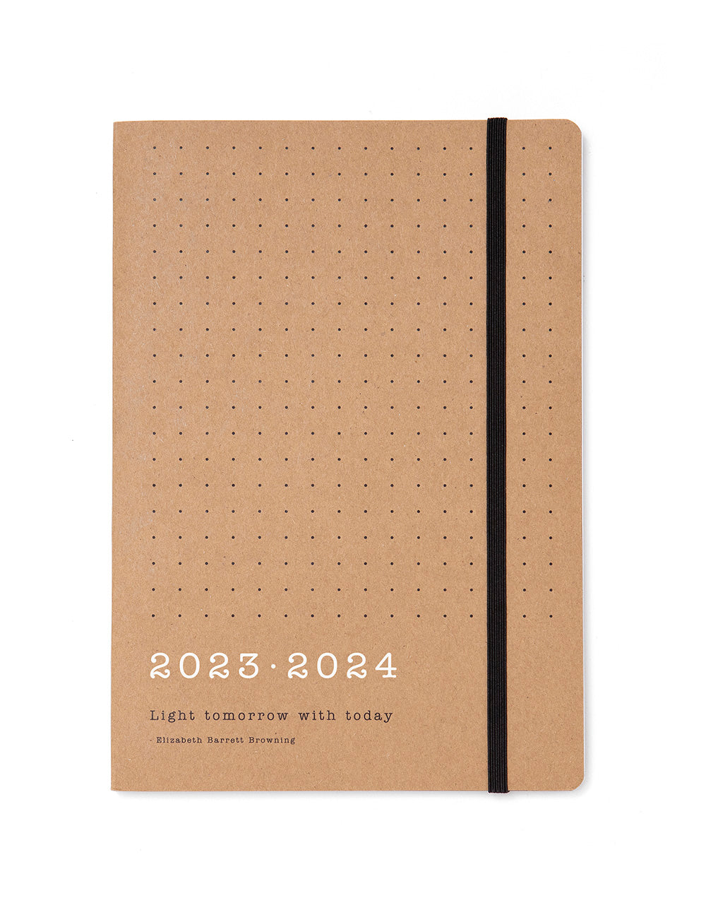 Eco Writers Quotes A5 Week to View Planner 2023-2024 - Multilanguage - Black - Letts of London#colour_brown-kraft