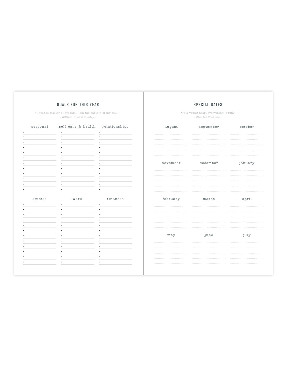 Conscious A6 Day to a Page Planner with Appointments 2023-2024 - Multilanguage - Ocean - Letts of London#colour_conscious-ocean