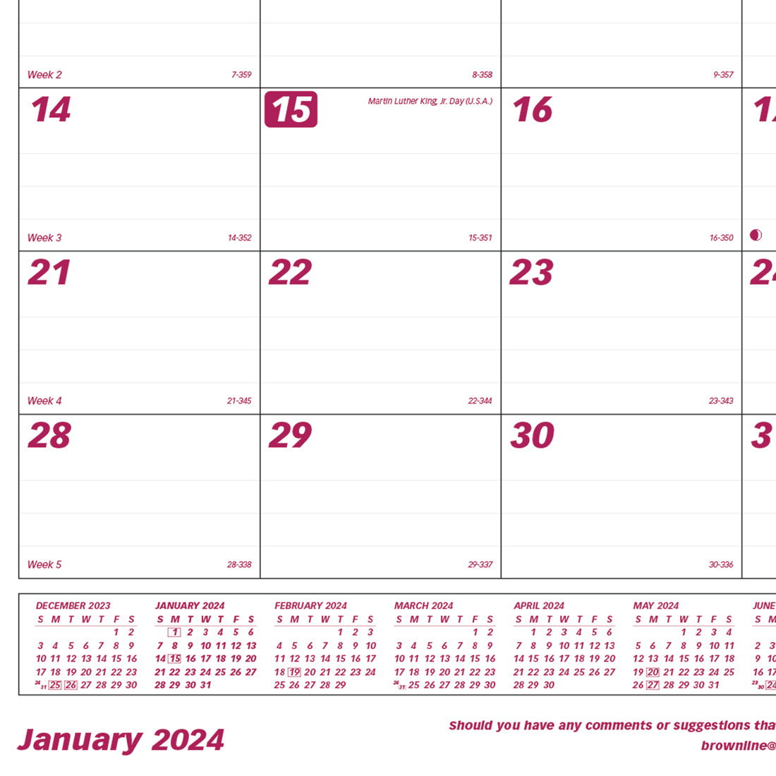 Monthly Desk Pad 2024