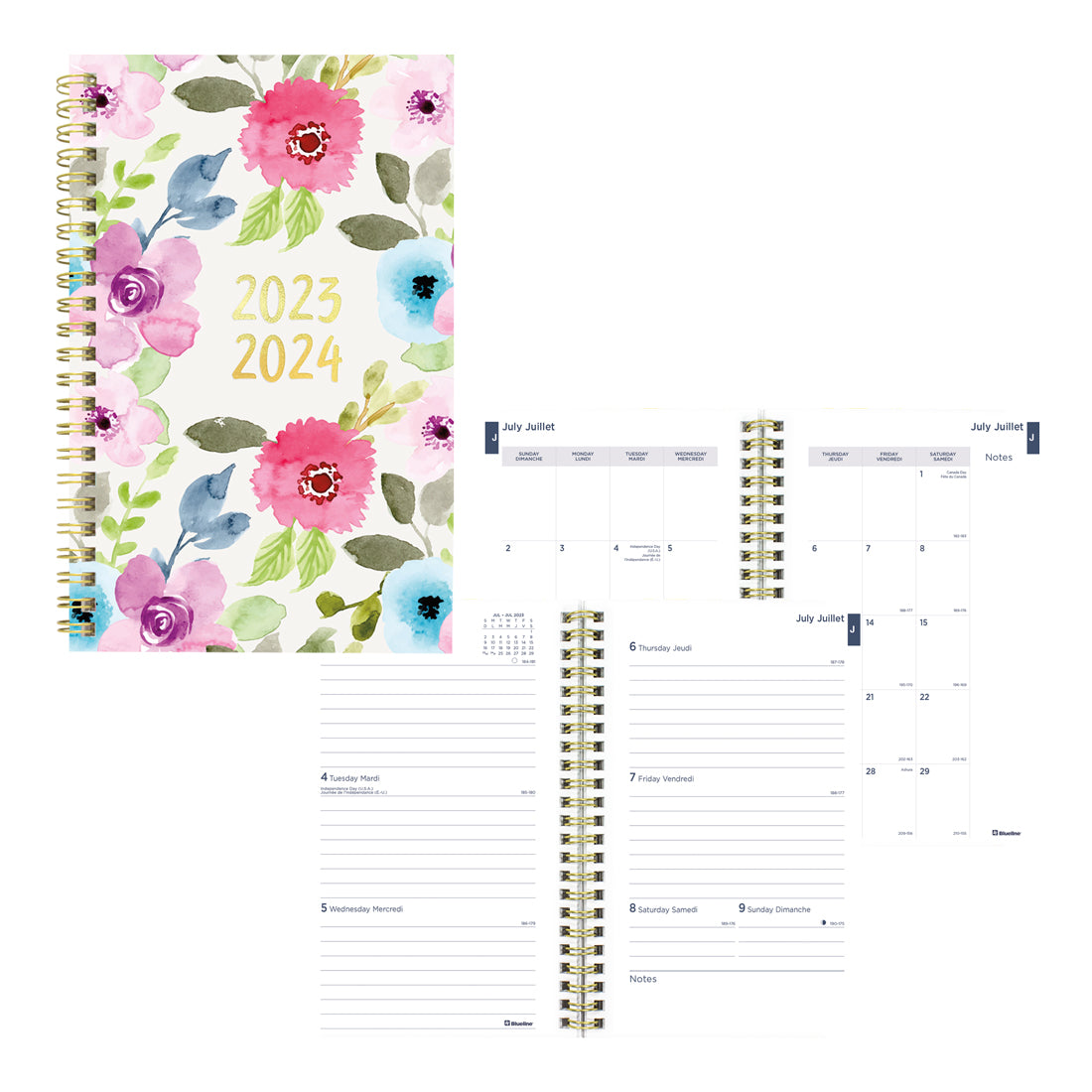 Academic Weekly Planner Blossom 2023-2024 - Bilingual#colour_blossom-pink