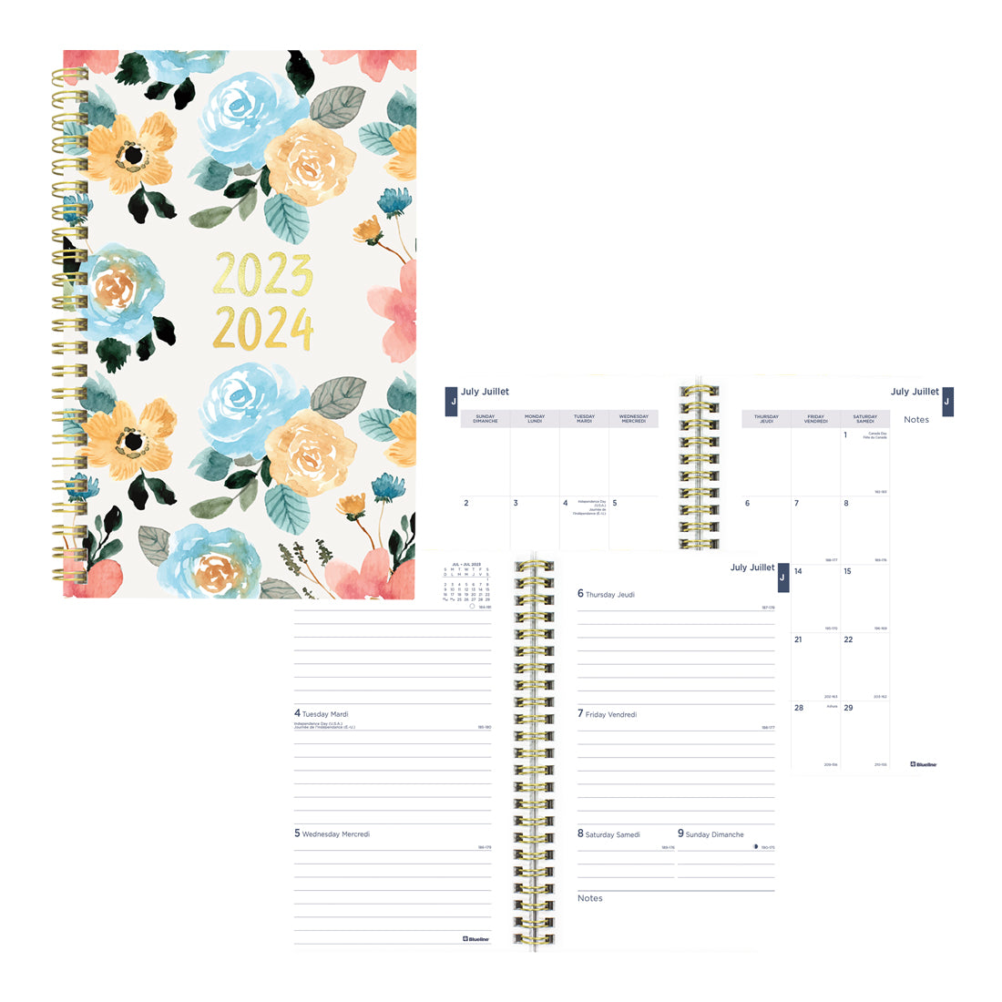 Academic Weekly Planner Blossom 2023-2024 - Bilingual#colour_blossom-yellow
