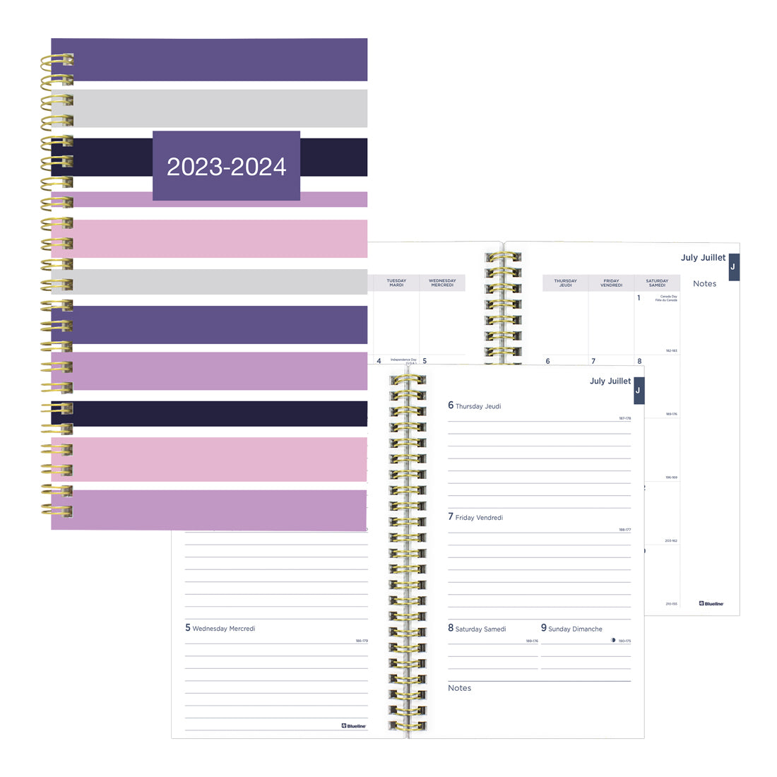Academic Weekly Planner Geo 2023-2024 - Bilingual#colour_stripes