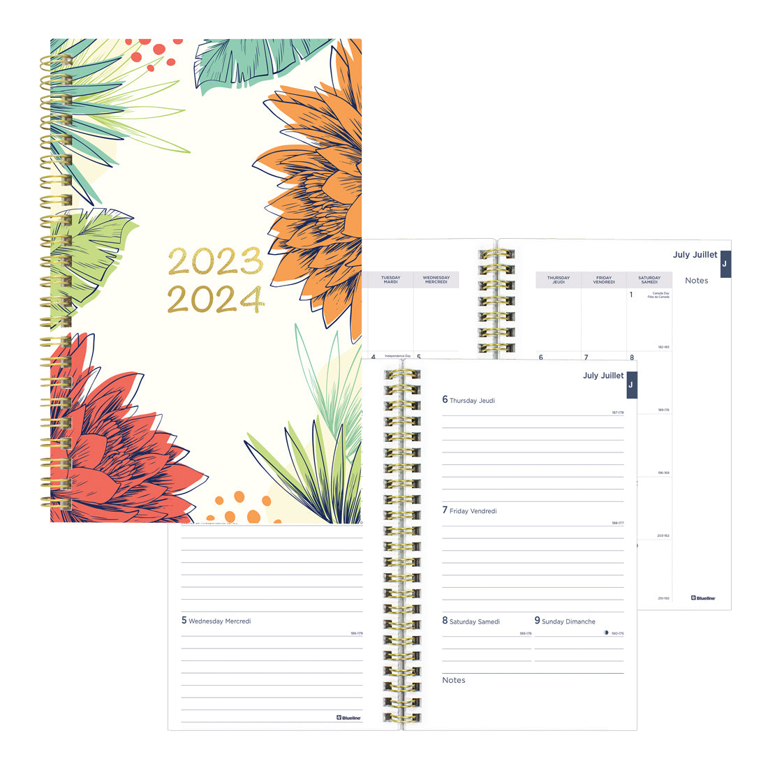 Academic Weekly Planner Tropical 2023-2024 - Bilingual#colour_tropical-flower