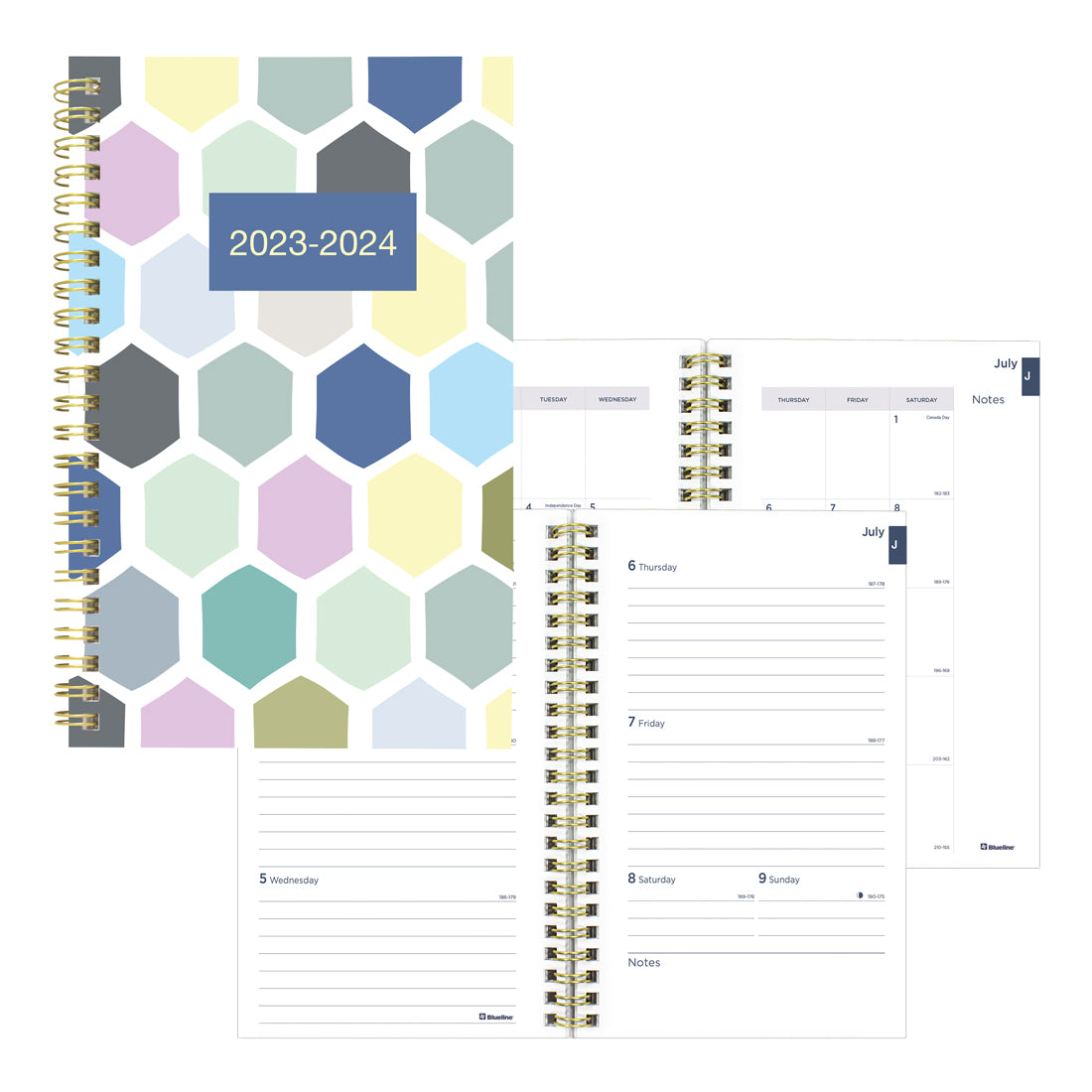Academic Weekly Planner Geo 2023-2024 - English#colour_hexagone