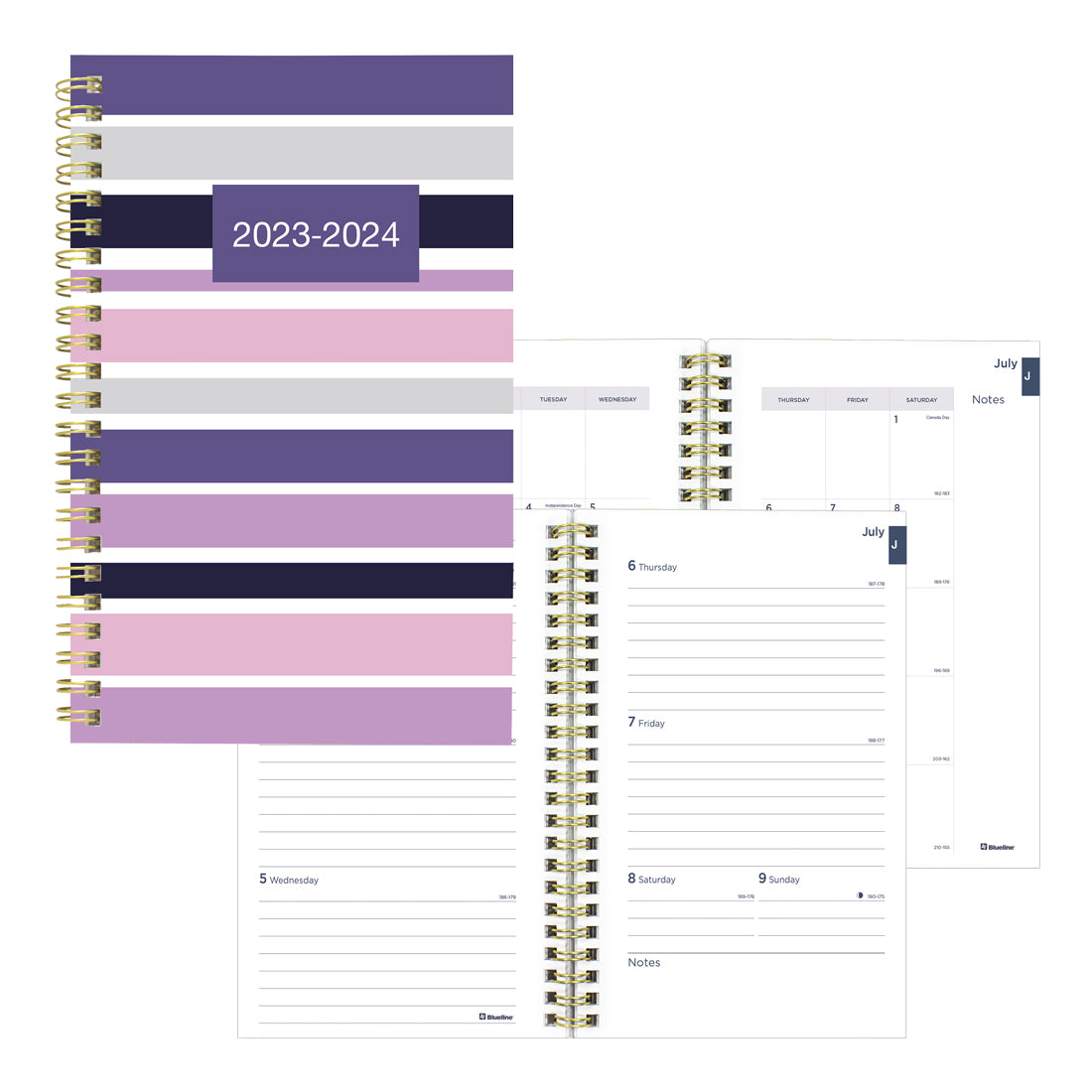 Academic Weekly Planner Geo 2023-2024 - English#colour_stripes