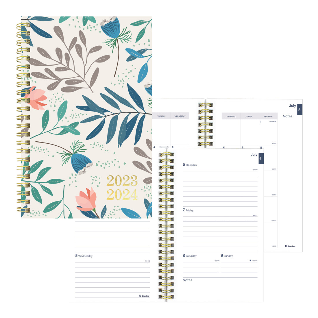 Academic Weekly Planner Foliage 2023-2024 - English#colour_foliage-flowers