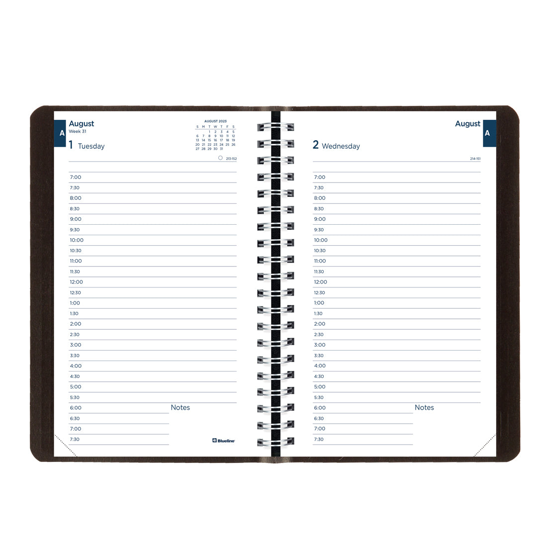 Academic Daily Planner 2023-2024 - Black - English