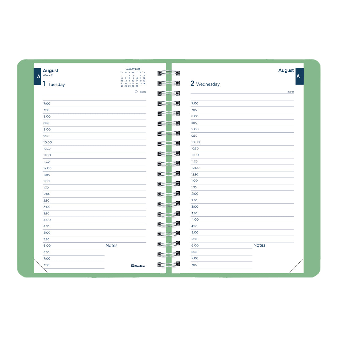 Academic Daily Planner 2023-2024 - English#colour_mint-green