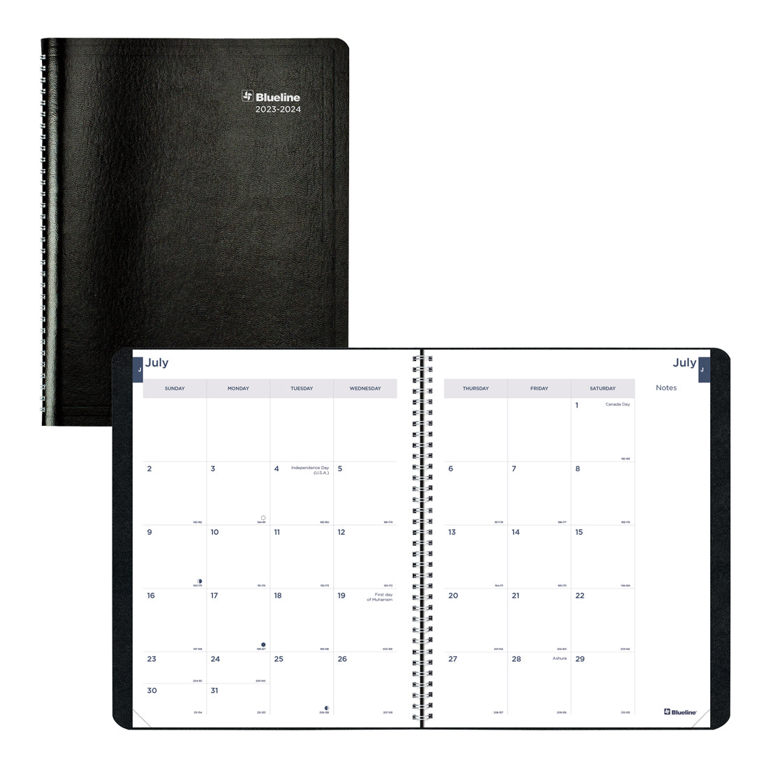 Academic Monthly Planner Classic 2023-2024 - Black - English