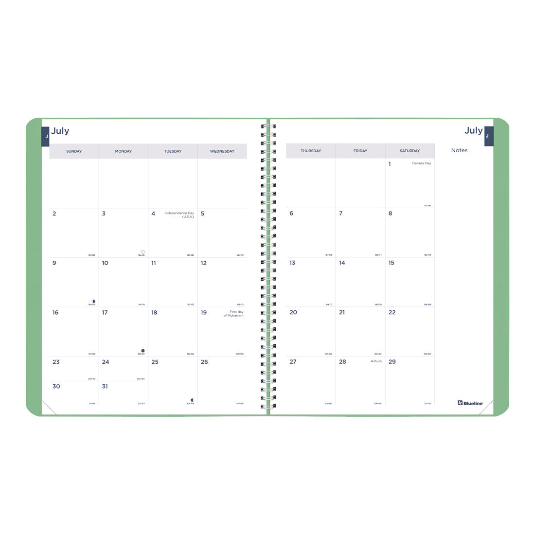Academic Monthly Planner Fashion 2023-2024 - English#colour_mint-green