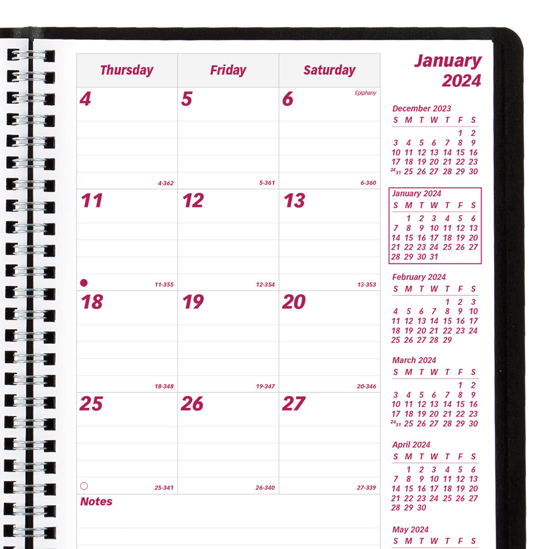 Monthly Planner 2024, Black