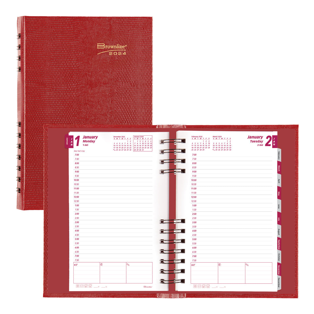 CoilPro Daily Planner 2024#colour_red