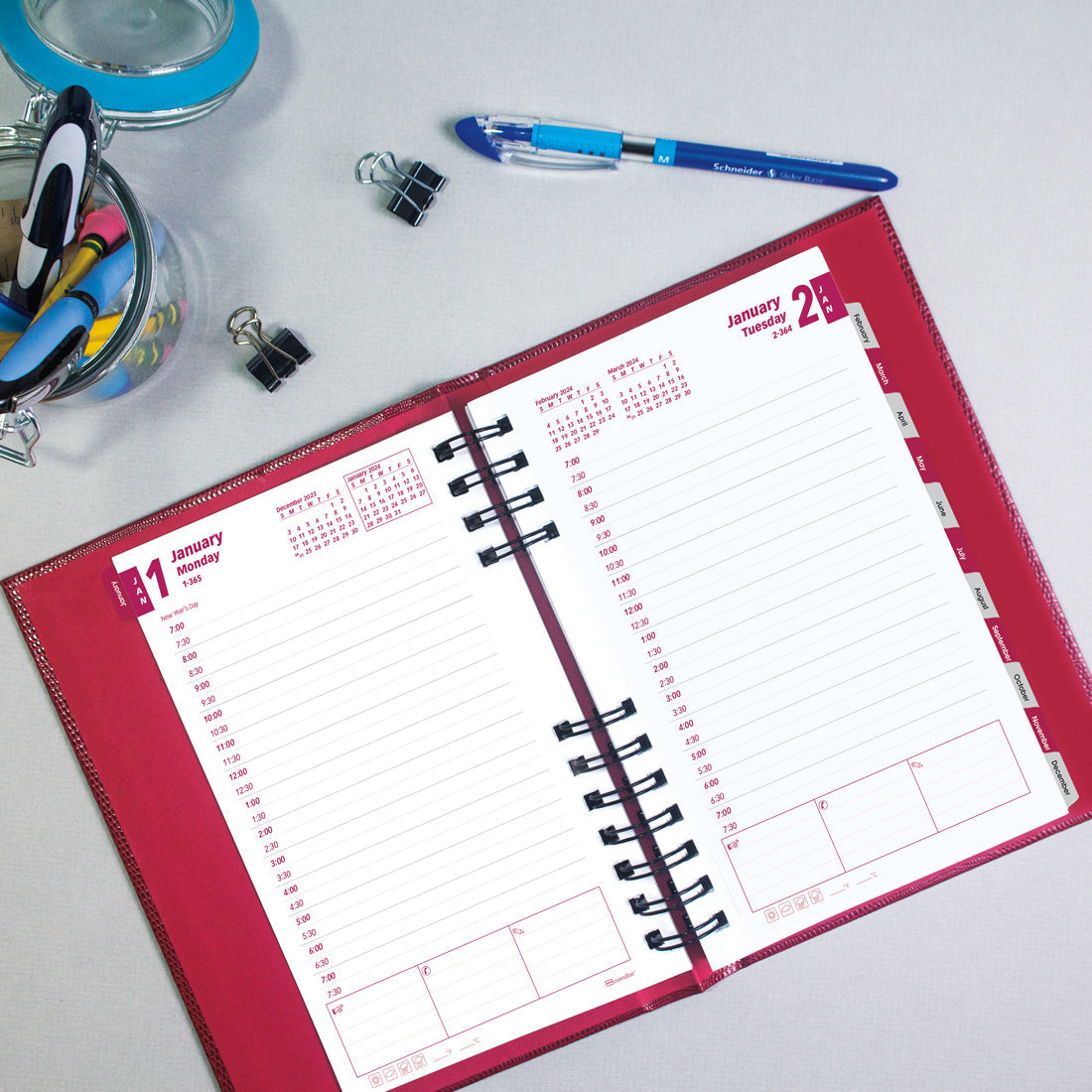 CoilPro Daily Planner 2024#colour_red