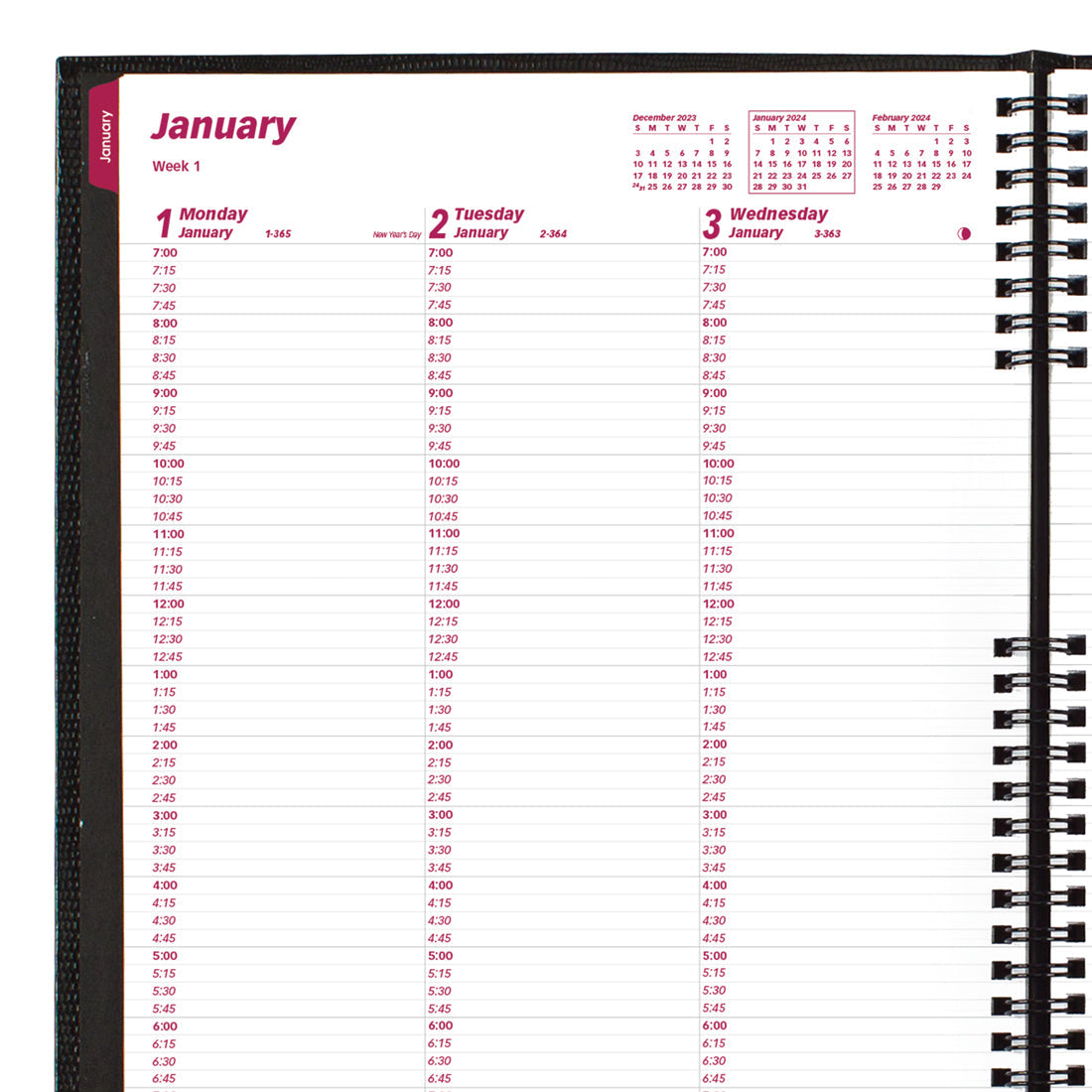 CoilPro Weekly Appointment Book 2024#colour_black