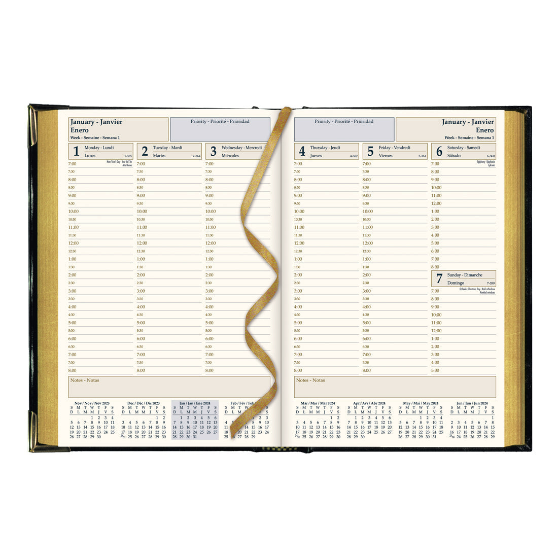 Executive Weekly Planner 2024, Assorted colours