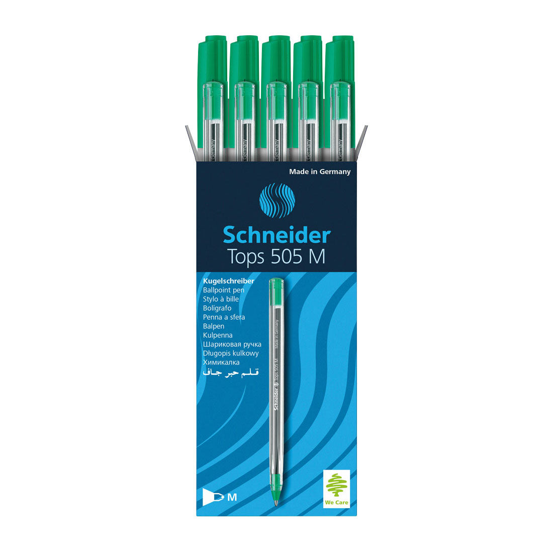 Tops 505 Ballpoint Pens M, Box of 10 units#ink-colour_green