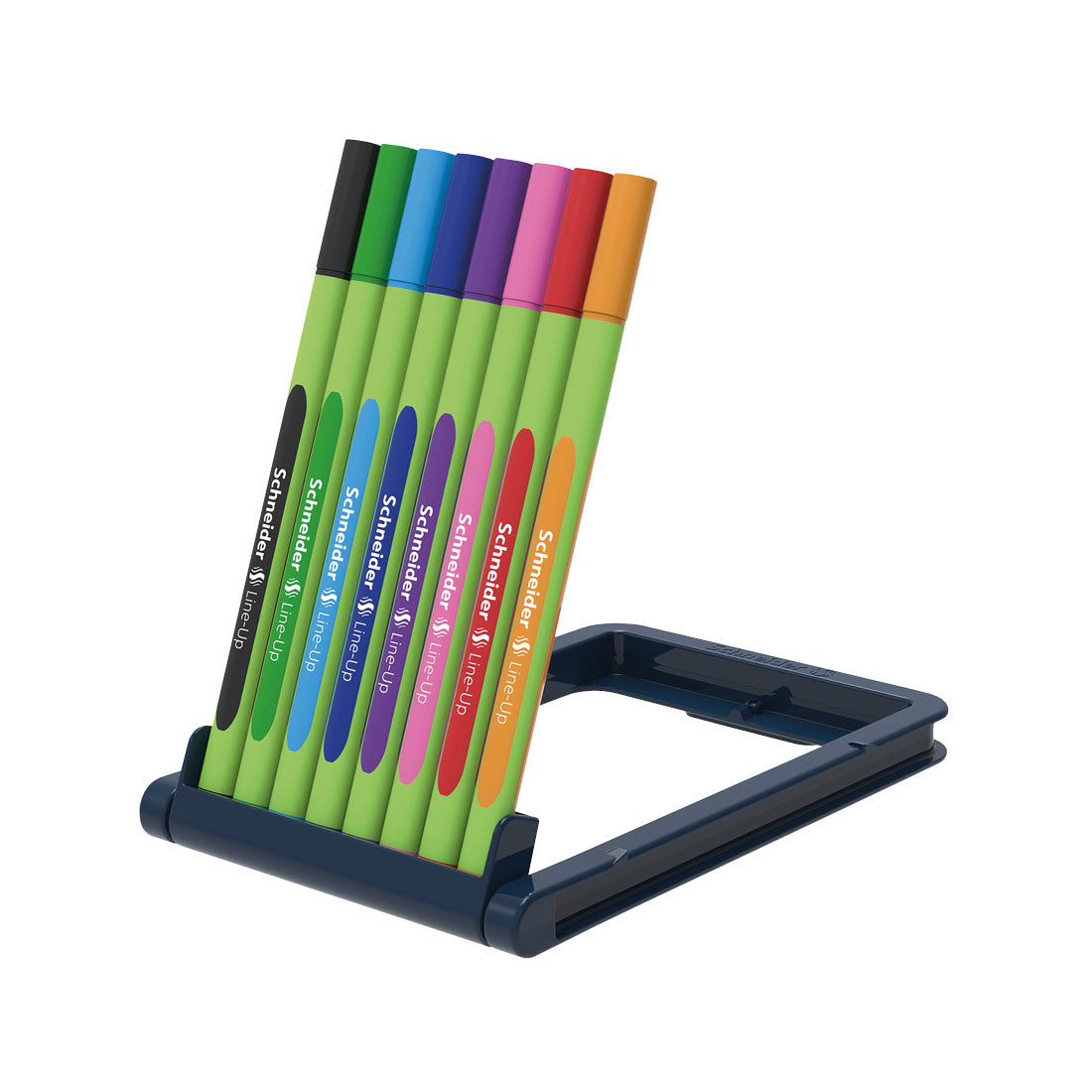 Line-Up Fineliner 0.4mm with Case stand, 8 pieces